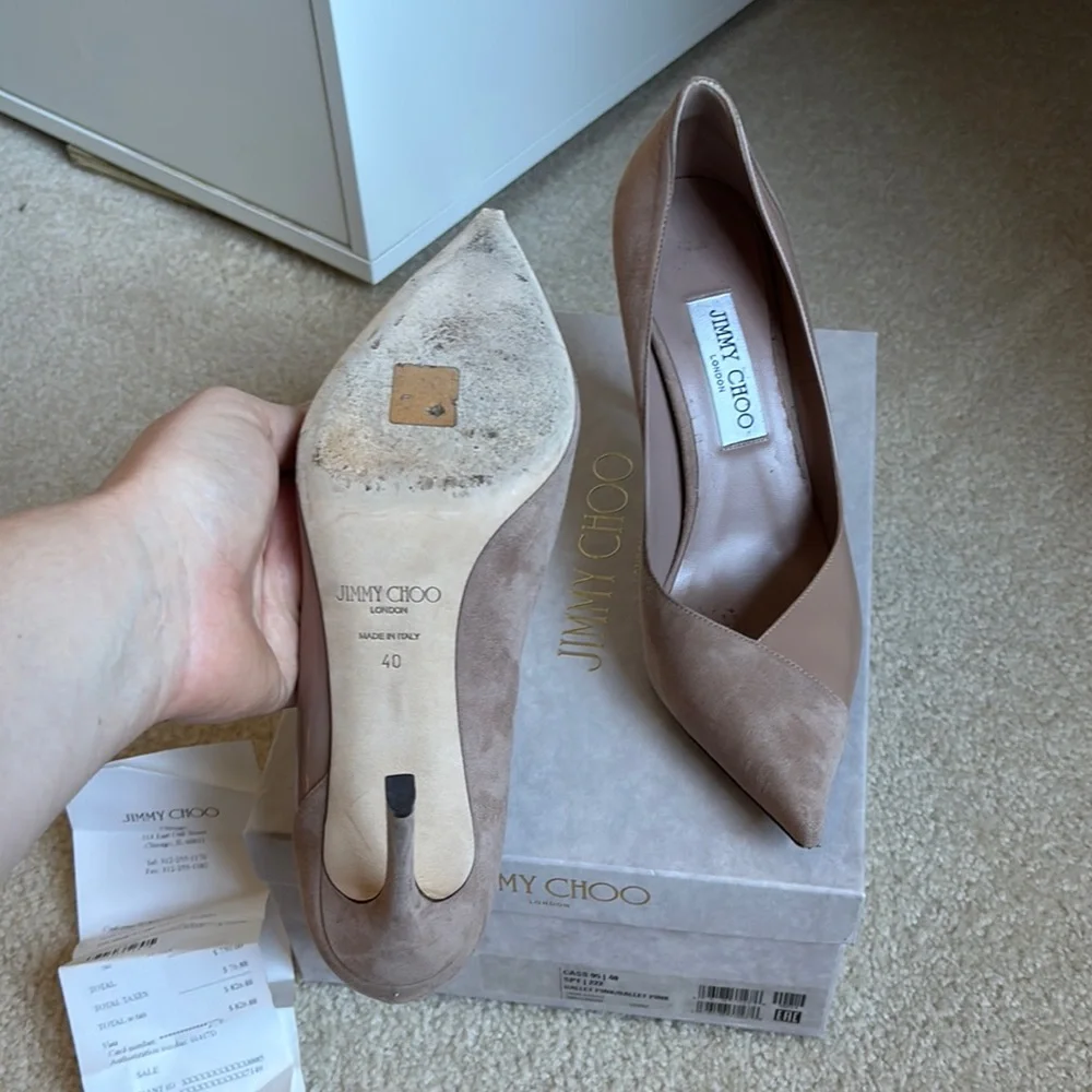 Jimmy Choo Beige Women's Heels - Picture 2 of 5